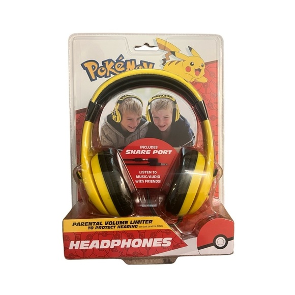 Pokemon Pikachu Wired Kids Headphones - Picture 1 of 8